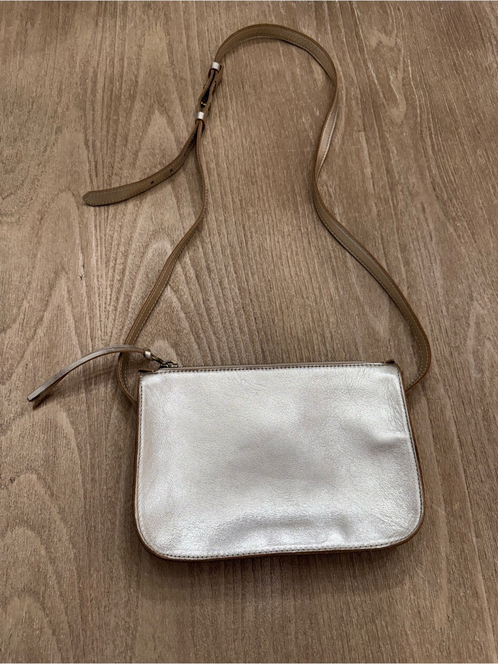Madewell The Simple Crossbody in Foiled Metallic